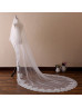 Ivory One Layer Lace Cathedral Wedding Veil